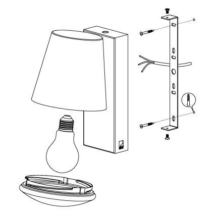 Eglo - Vanjska zidna svjetiljka 1xE27/10W/230V IP44