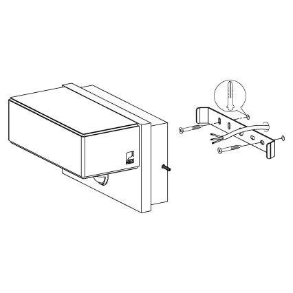 Eglo - LED vanjsko zidno svjetlo sa senzorom 2xLED/5,6W/230V IP44