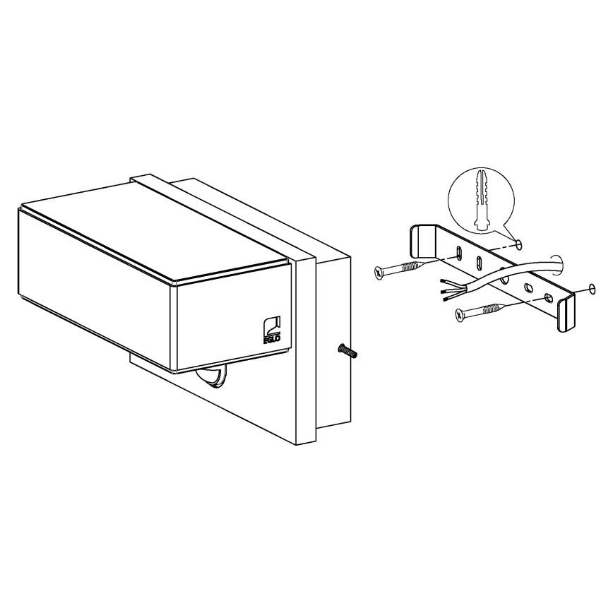 Eglo - LED vanjsko zidno svjetlo sa senzorom 2xLED/5,6W/230V IP44
