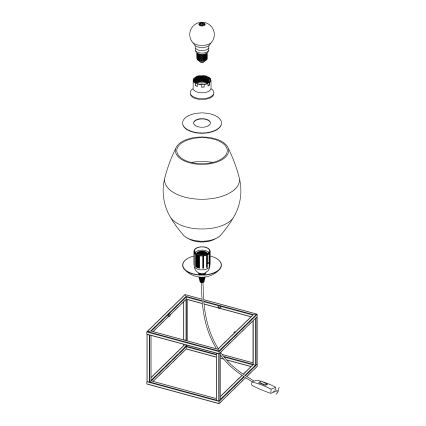 Eglo - Stolna lampa 1xE27/40W/230V