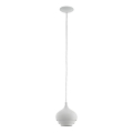 Eglo 97212 - Luster na sajli CAMBORNE 1xE27/60W/230V bijela, Ø 190 mm