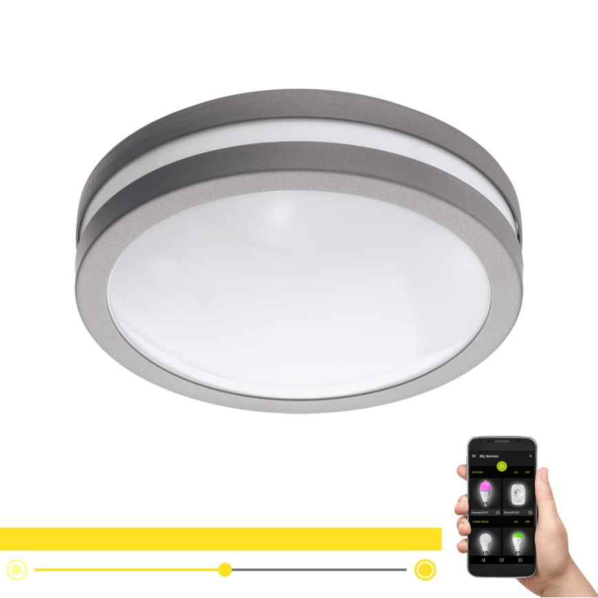 Eglo 97237 - LED prigušivo kupaonsko stropno svjetlo LOCANA-C LED/14W/230V IP44 antracit