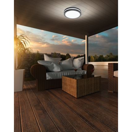 Eglo - LED Prigušiva stropna svjetiljka za kupaonicu LOCANA-C LED/14W/230V Bluetooth IP44 antracit