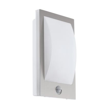 Eglo - Vanjsko zidno svjetlo sa senzorom 1xE27/12W/230V IP44 mat krom