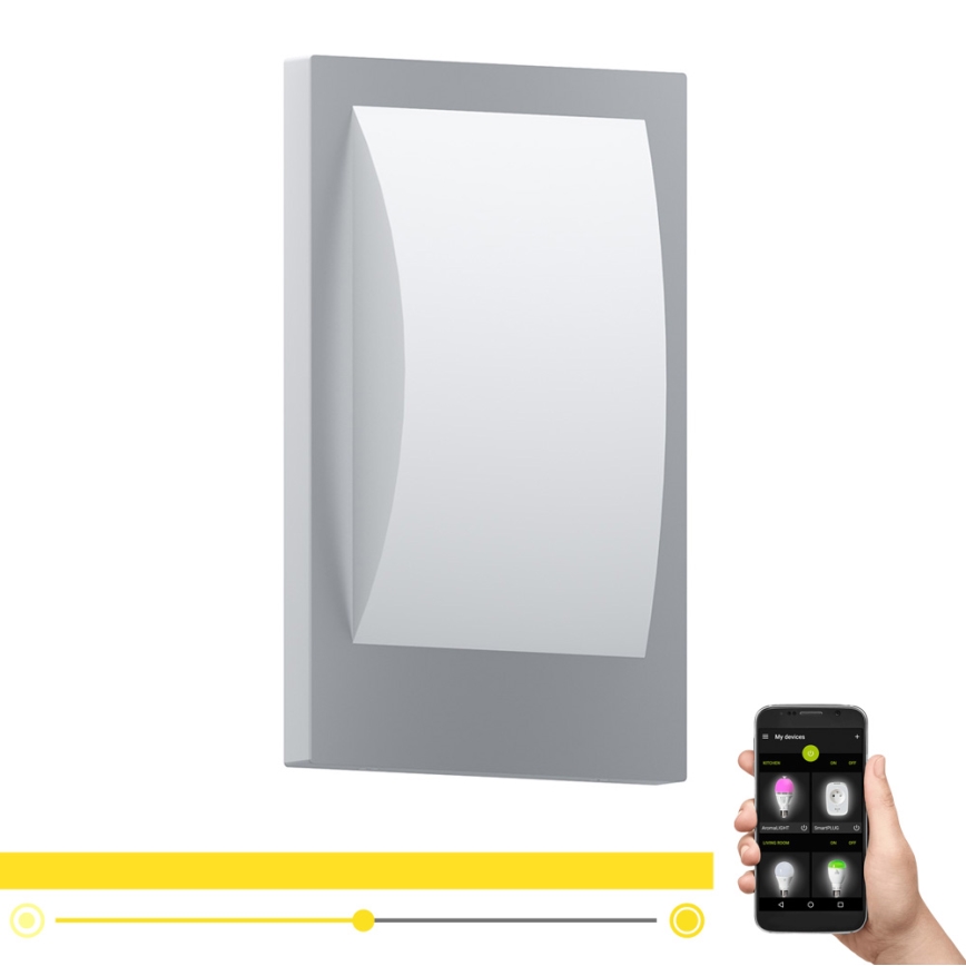 Eglo - LED prigušivo vanjsko zidno svjetlo 1xE27/9W/230V IP44 mat krom