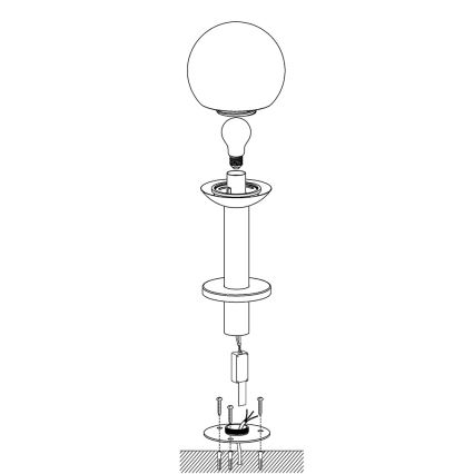 Eglo - LED Prigušiva vanjska lampa NISIA-C 1xE27/9W/230V 525 mm IP44