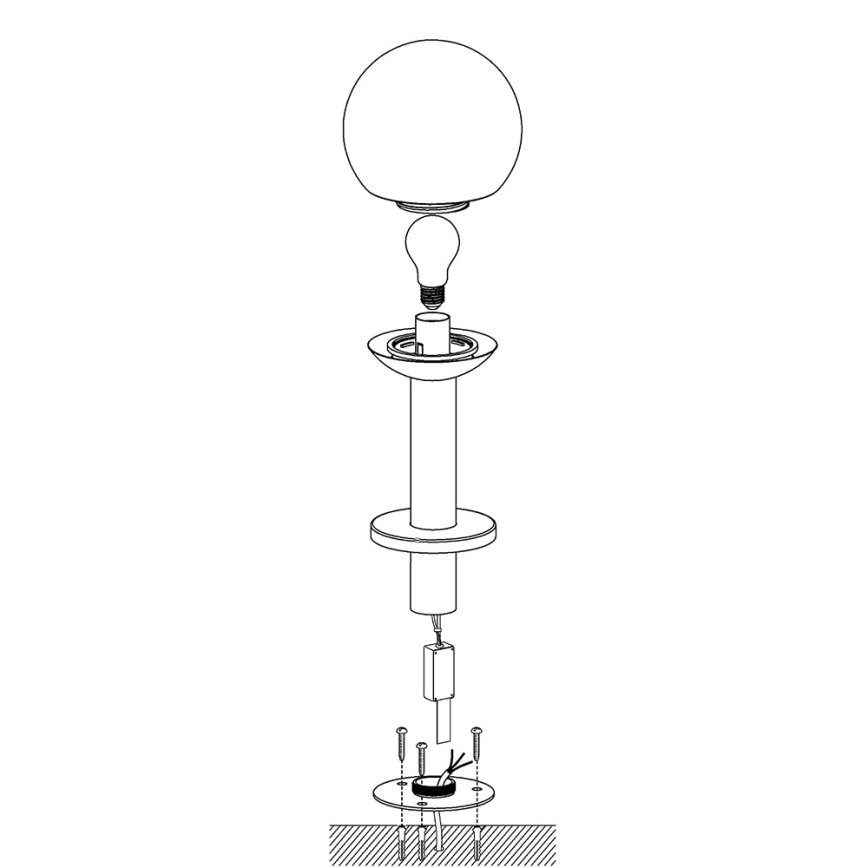 Eglo - LED Prigušiva vanjska lampa NISIA-C 1xE27/9W/230V 525 mm IP44