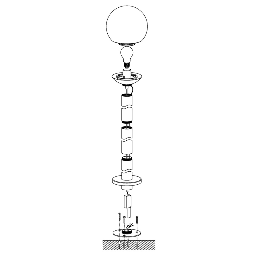 Eglo - LED Prigušiva vanjska lampa NISIA-C 1xE27/9W/230V 980 mm IP44
