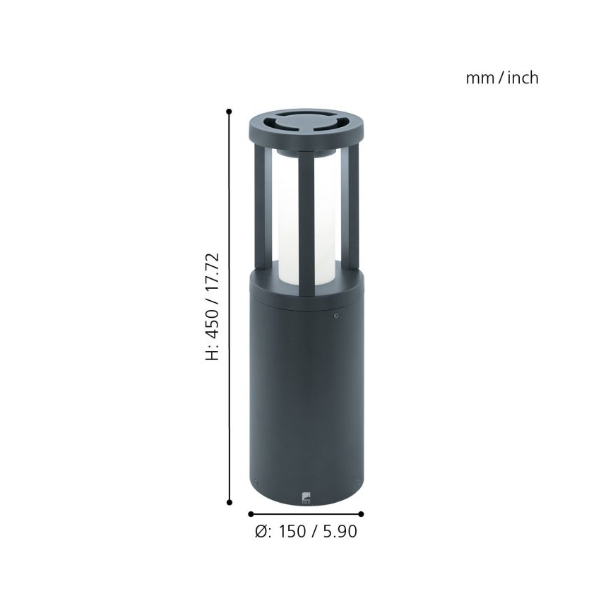 Eglo 97252 - LED Vanjska lampa GISOLA 1xLED/12W /230V IP44 450 mm 