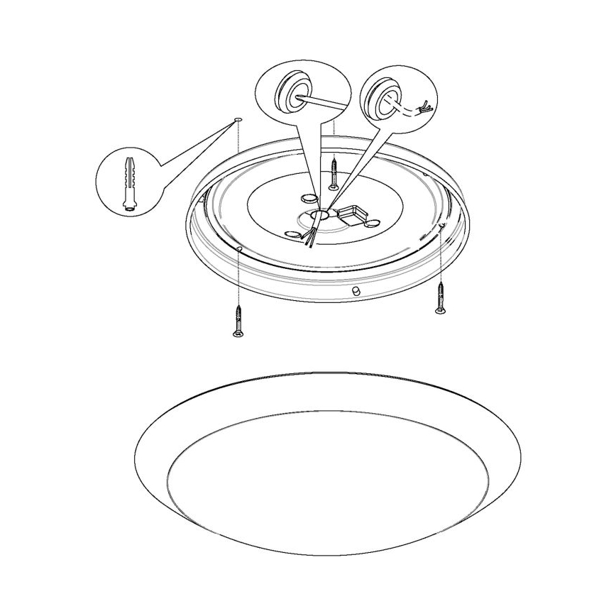 Eglo 97254 - LED kupaonsko stropno svjetlo PILONE LED/11W/230V bijela IP44