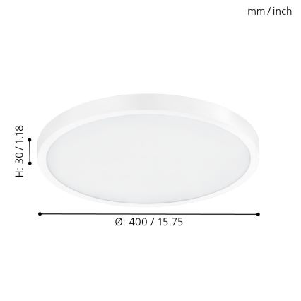 Eglo - LED stropno svjetlo LED/25W/230V okruglo bijelo 2500 lm promjer 40 cm