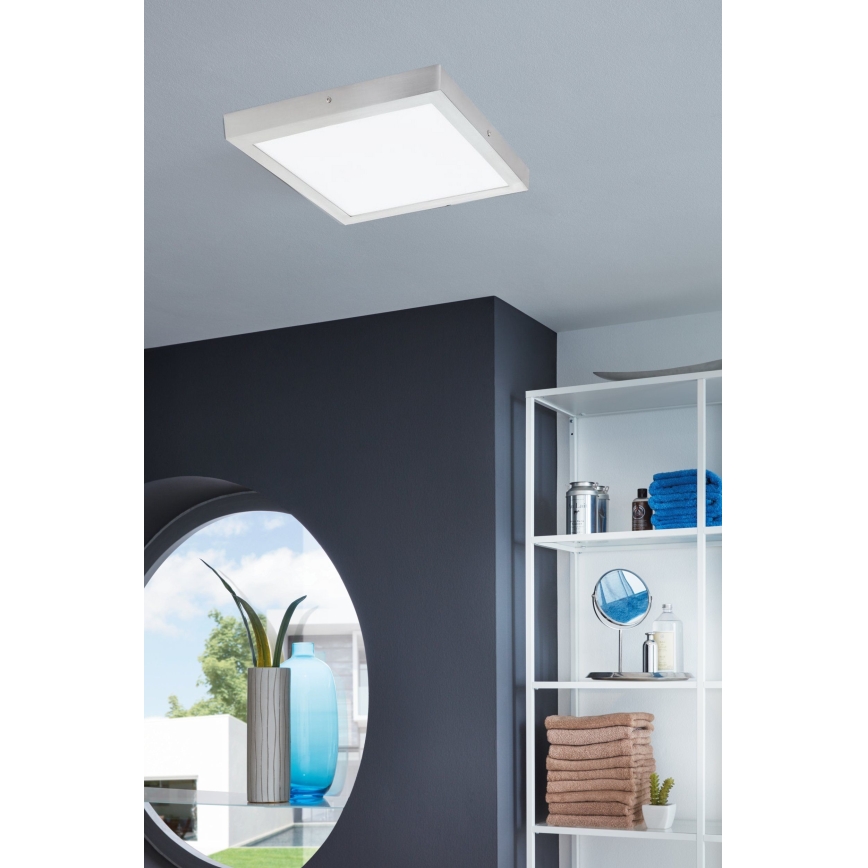 Eglo - LED Stropna svjetiljka 1xLED/25W/230V srebrna uglast