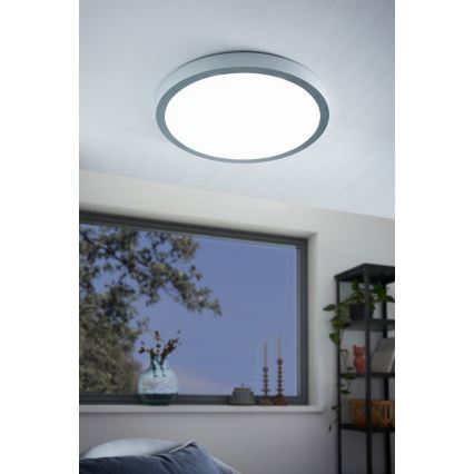 Eglo - LED stropno svjetlo 1xLED/25W/230V, srebrno, okruglo, 4000K, promjer 40 cm