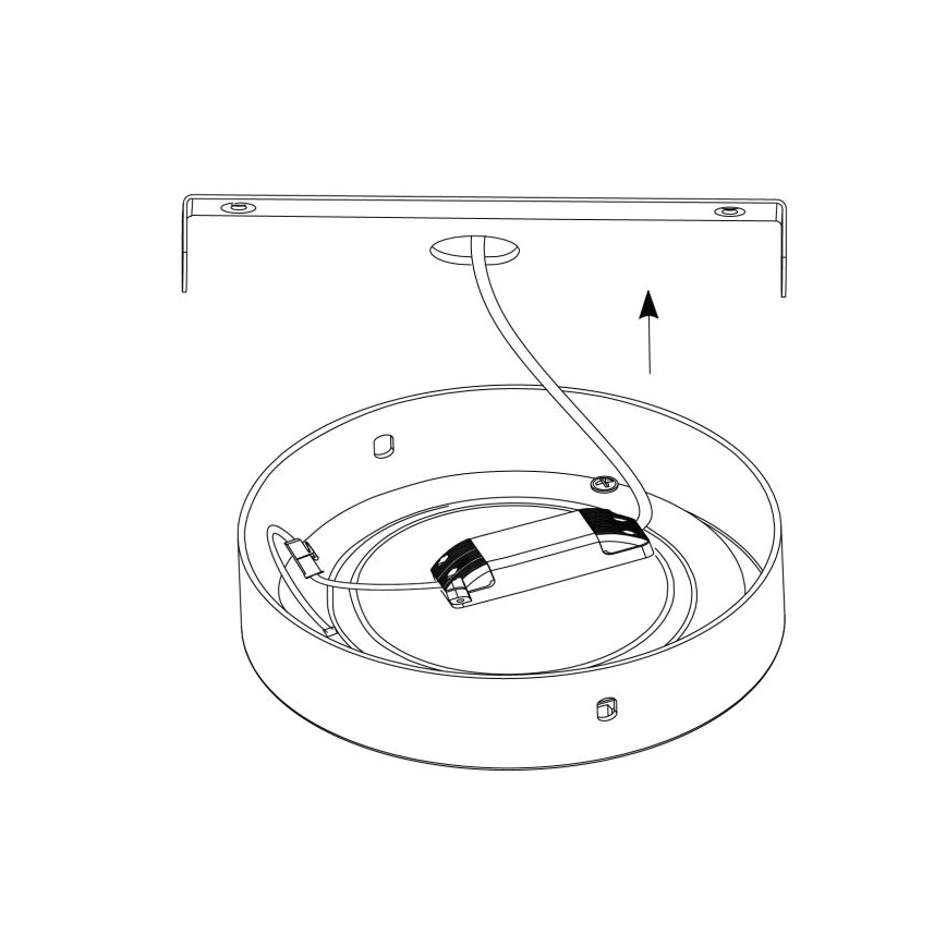 Eglo - LED Stropna svjetiljka 1xLED/25W/230V srebrna okrugli 4000K