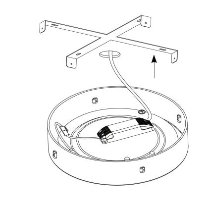 Eglo - LED stropna svjetiljka s prigušivanjem LED/25W/230V 3000K Ø 50 cm