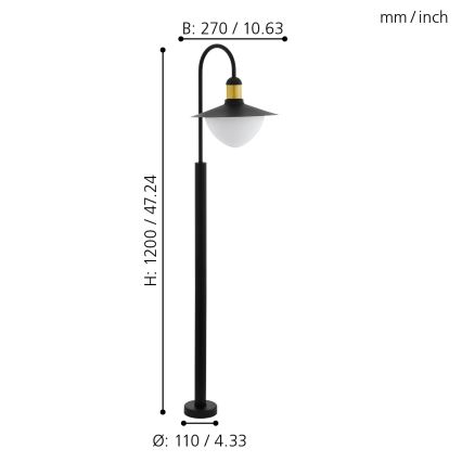 Eglo - Vanjska lampa 1xE27/60W/230V IP44