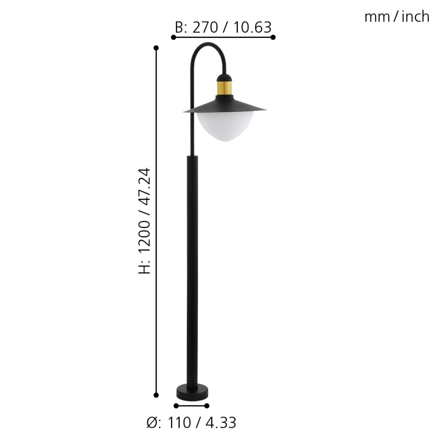 Eglo - Vanjska lampa 1xE27/60W/230V IP44