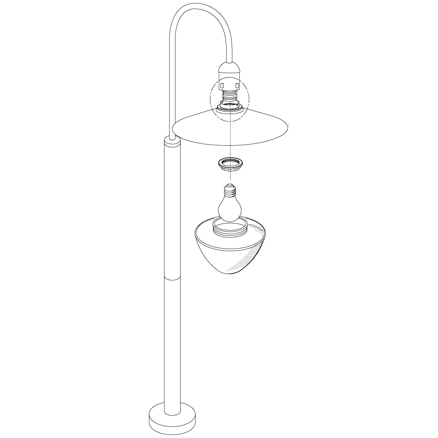 Eglo - Vanjska lampa 1xE27/60W/230V IP44