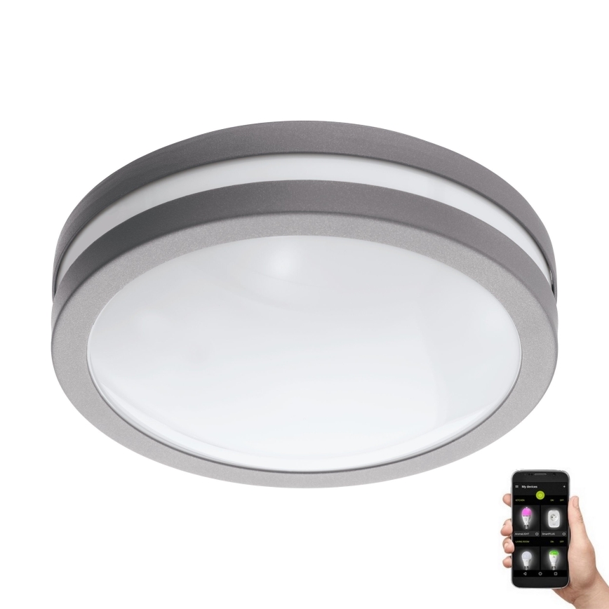 Eglo 97299 - LED svjetlo za kupaonicu LOCANA-C LED/14W, s mogućnošću prigušivanja, srebrno, IP44