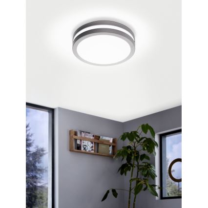Eglo 97299 - LED svjetlo za kupaonicu LOCANA-C LED/14W, s mogućnošću prigušivanja, srebrno, IP44