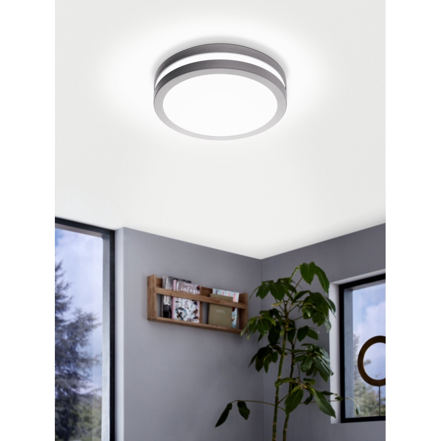 Eglo 97299 - LED svjetlo za kupaonicu LOCANA-C LED/14W, s mogućnošću prigušivanja, srebrno, IP44