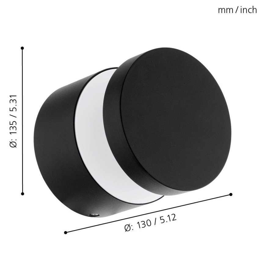 Eglo - Vanjska LED zidna svjetiljka LED/11W/230V crna IP44