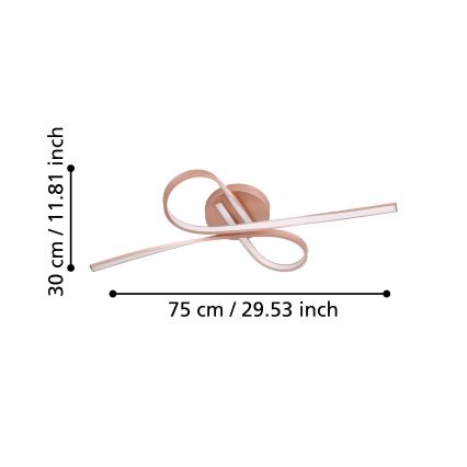 Eglo - LED Nadgradni luster 2xLED/11W/230V