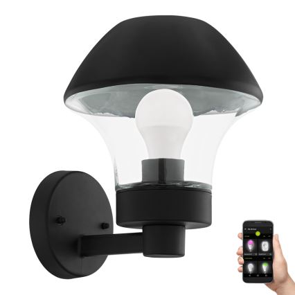 Eglo 97446 - LED Prigušiva vanjska zidna svjetiljka VERLUCCA-C 1xE27/9W/230V IP44 Bluetooth