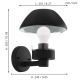 Eglo 97446 - LED Prigušiva vanjska zidna svjetiljka VERLUCCA-C 1xE27/9W/230V IP44 Bluetooth