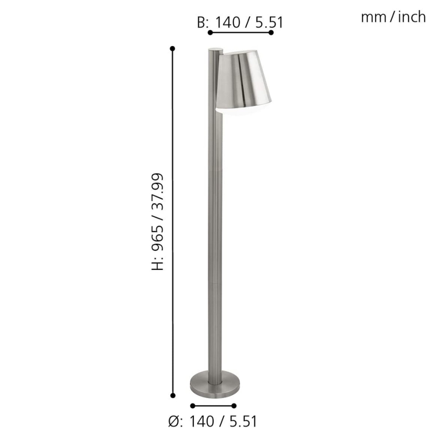 Eglo - LED Prigušiva vanjska lampa CALDIERO-C 1xE27/9W/230V mat krom IP44