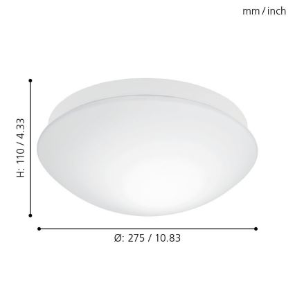 Eglo - Svijetiljka za kupaonicu sa senzorom 1xE27/20W/230V IP44