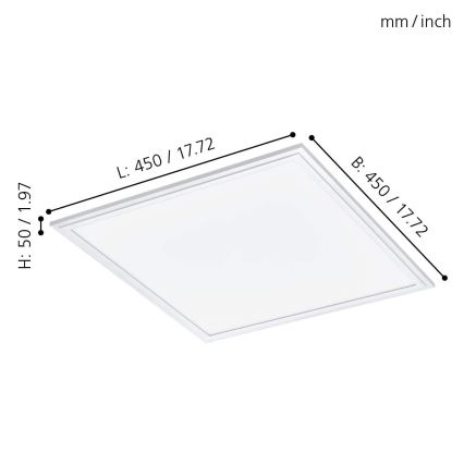 Eglo - LED RGB Dimmabilno svjetlo SALOBRENA-C 1xLED/24W/230V + daljinski upravljač