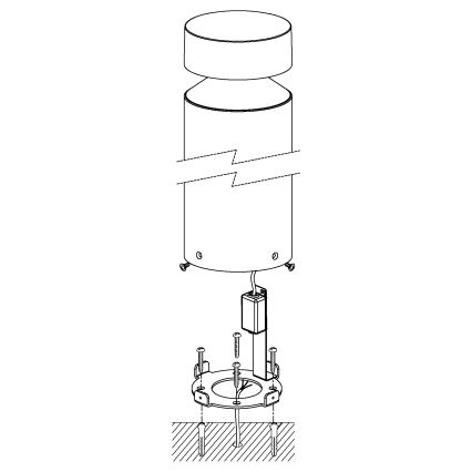 Eglo - LED Vanjska lampa LED/11W/230V crna 450 mm IP44