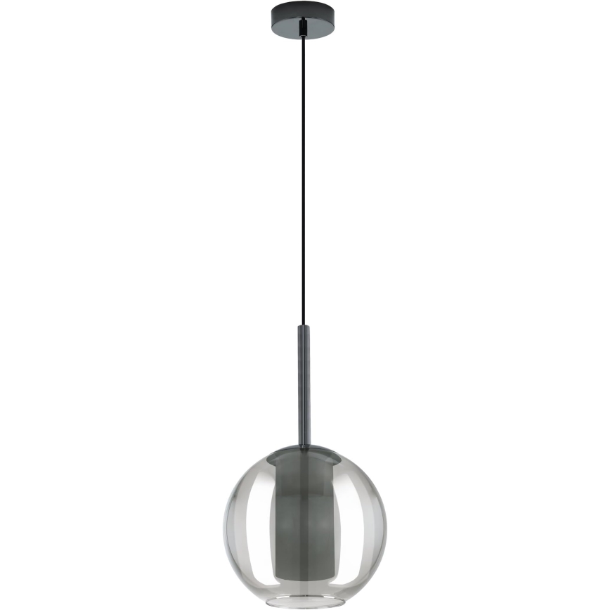 Eglo 97633 - Luster na sajli TINDARI 1xE27/60W/230V zadimljena crna