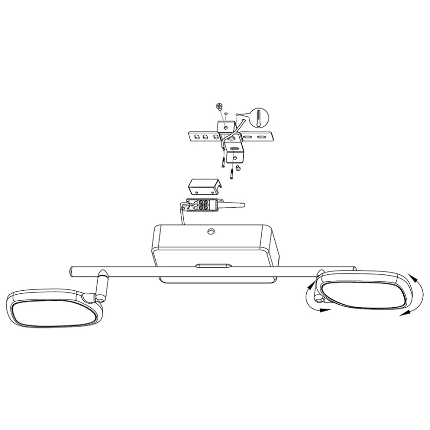 Eglo 97692 - LED RGB Ugradna svjetiljka PALOMBARE-C 2xLED/5W/230V
