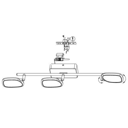 Eglo - LED RGB Ugradbena svjetiljka PALOMBARE-C 3xLED/5W/230V