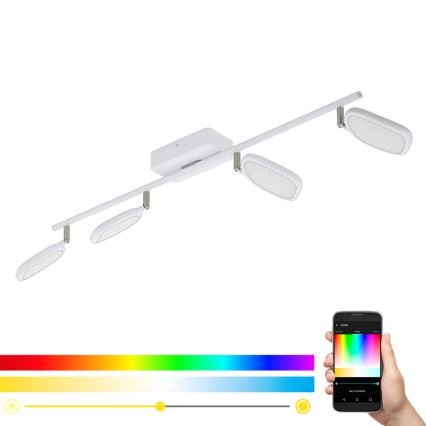 Eglo 97694 - LED RGB Ugradbena svjetiljka PALOMBARE-C 4xLED/5W/230V