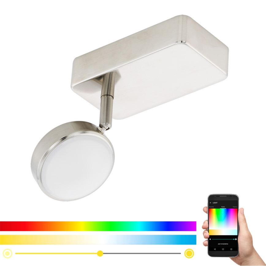 Eglo 97714 - LED RGB Prigušiva reflektorska svjetiljka CORROPOLI-C LED/5W/230V