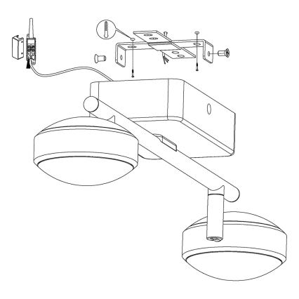 Eglo 97715 - LED RGB Prigušiva reflektorska svjetiljka CORROPOLI-C 2xLED/5W/230V