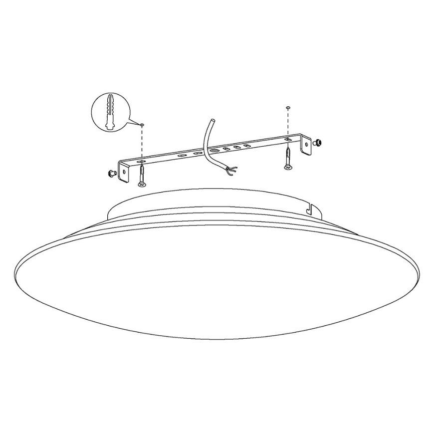 Eglo 97811 - LED RGB stropna svjetiljka s prigušivanjem FRATTINA-C 1xLED/27W/230V