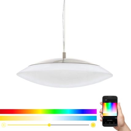 Eglo 97812 - LED RGB luster s mogućnošću prigušivanja na sajli FRATTINA-C 1xLED/27W/230V