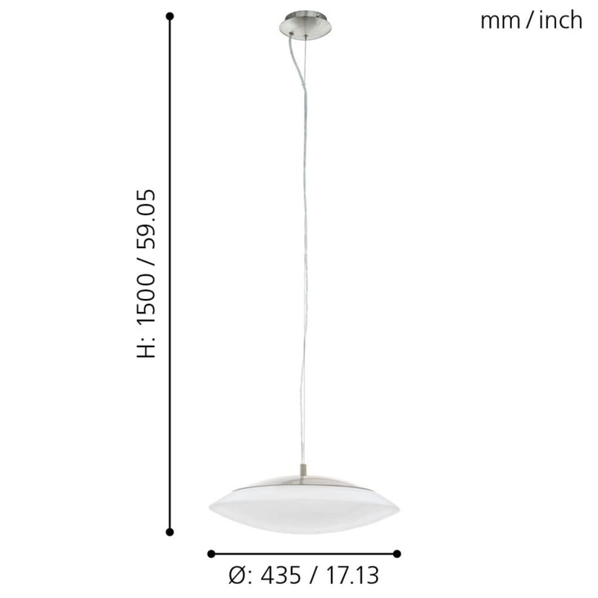 Eglo 97812 - LED RGB Prigušivi luster na sajli FRATTINA-C 1xLED/27W/230V