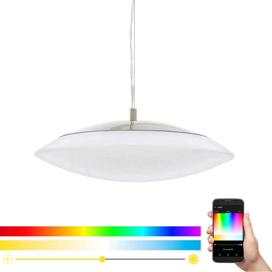 Eglo 97812 - RGB LED luster s mogućnošću prigušivanja na užetu FRATTINA-C LED/27W/230V