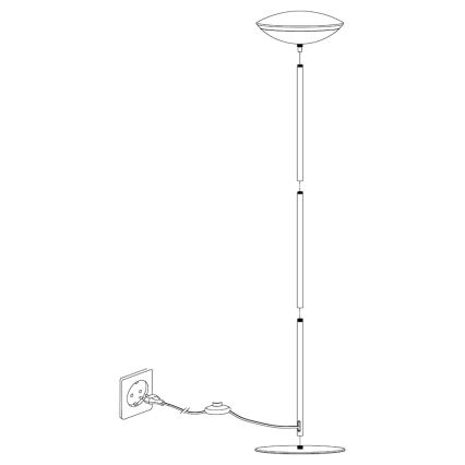 Eglo 97814 - LED RGB Dimabilna podna lampa FRATTINA-C 1xLED/18W/230V