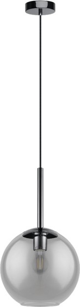 Eglo 97847 - Luster na sajli TINDARI 1xE27/28W/230V crna/zadimljena