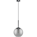 Eglo 97847 - Luster na užetu TINDARI 1xE27/28W/230V crna/dimljeno