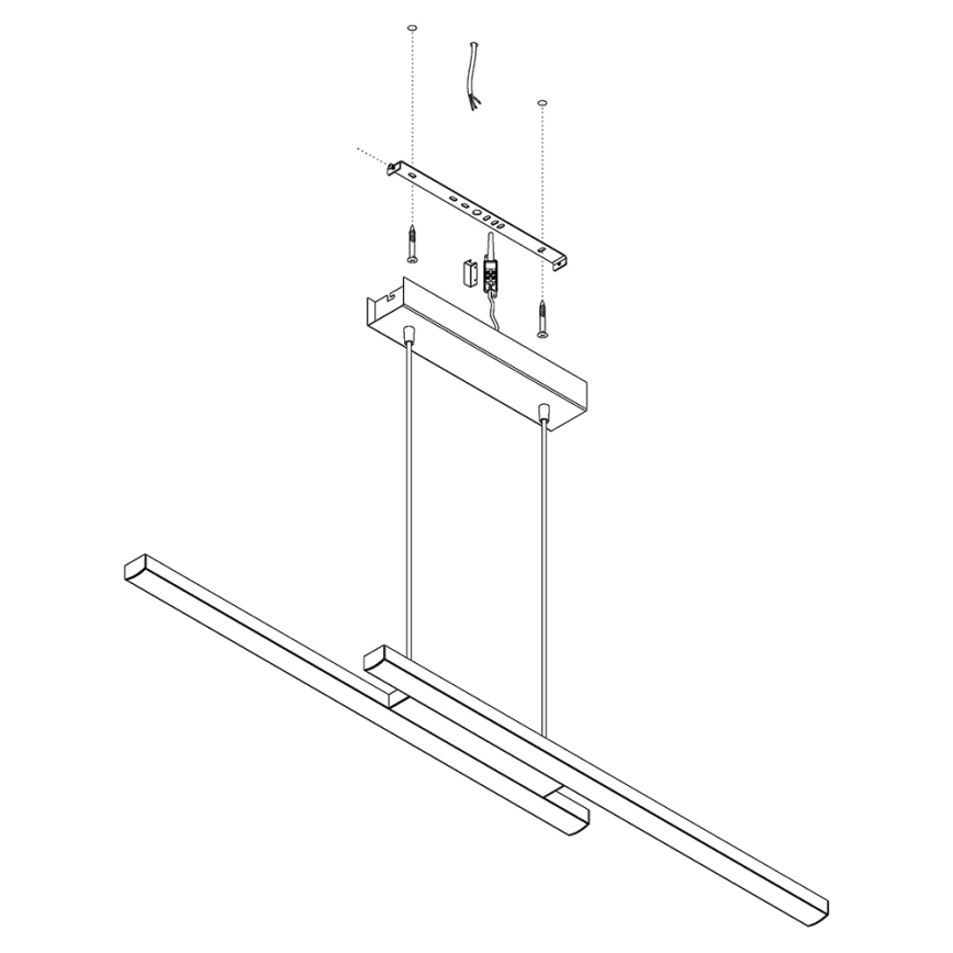 Eglo - LED RGB luster na sajli s prigušivanjem FRAIOLI-C LED/34W/230V
