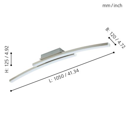 Eglo - LED RGB Prigušivi nadgradni luster FRAIOLI-C 2xLED/17W/230V