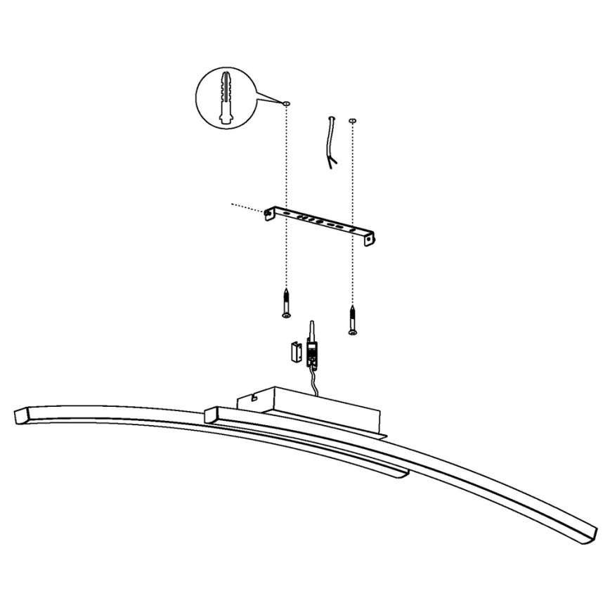 Eglo 97909 - LED RGB stropna svjetiljka s mogućnošću prigušivanja FRAIOLI-C LED/34W/230V