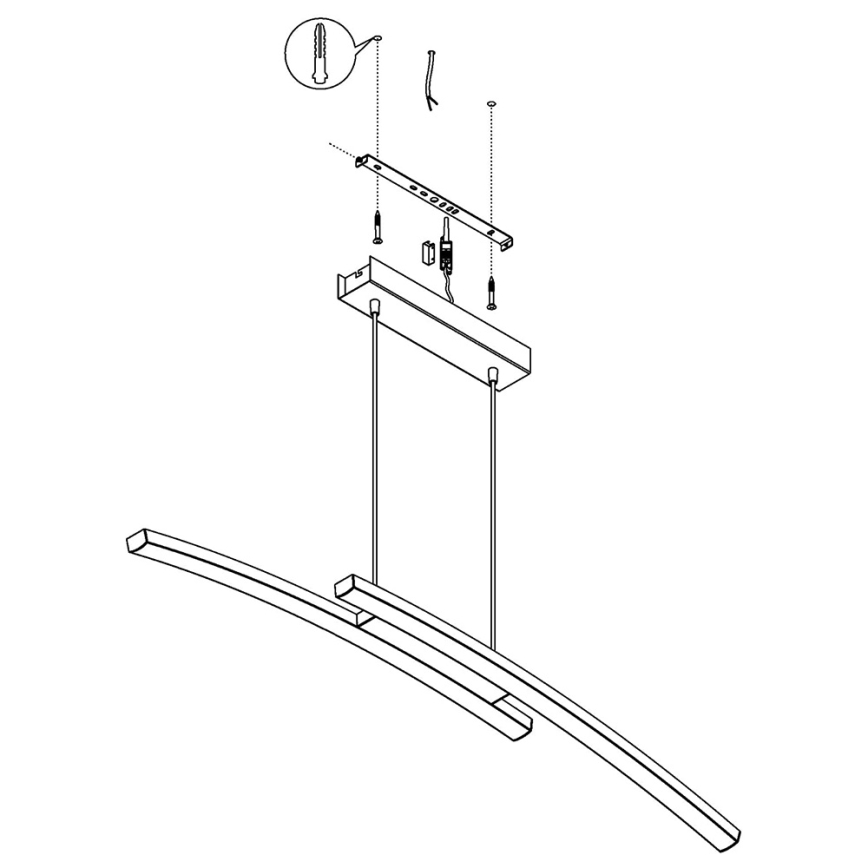 Eglo 97911 - LED RGB luster s prigušivanjem na sajli FRAIOLI-C LED/34W/230V